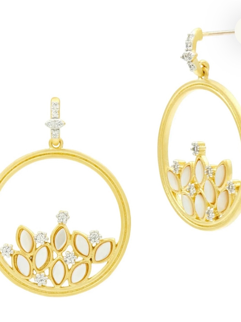 Freida Rothman Armor of Hope Cluster Hoop Earrings - Picture 4 of 5